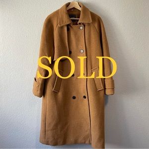 H:Connect Brown woo trench coat